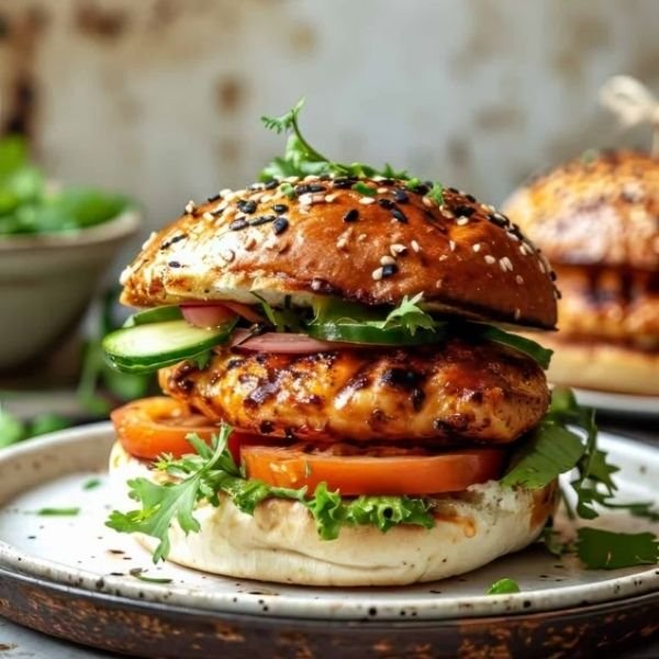 Moist Grilled Chicken Burger